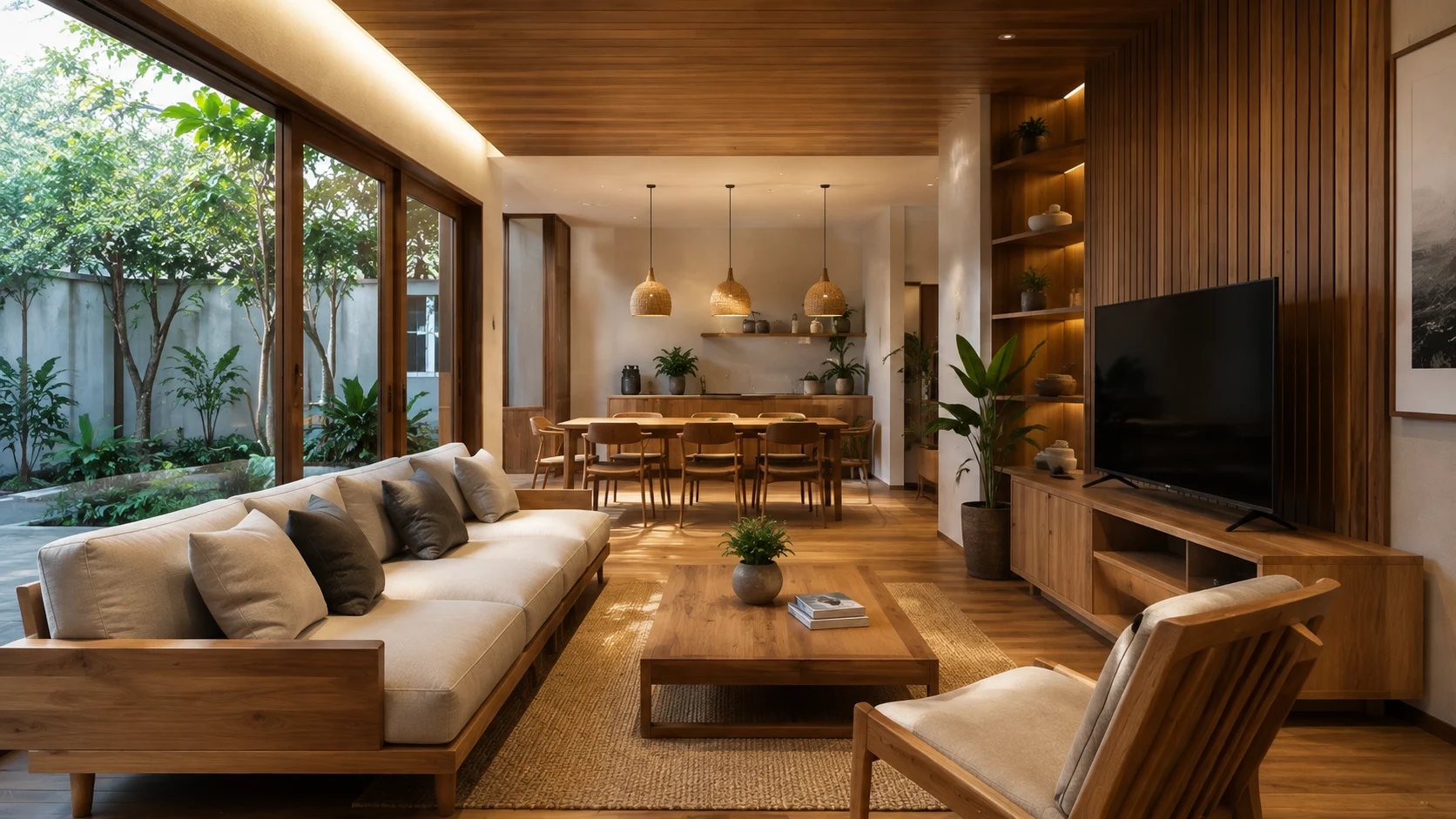 Desain Interior Rumah Luas Elegan & Sederhana